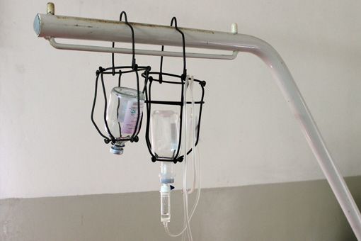 Flaschenhalter in der Klinik