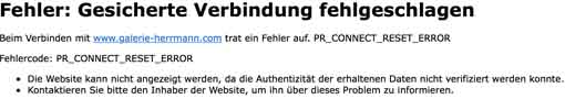 Verbindung fehlgeschlagen
